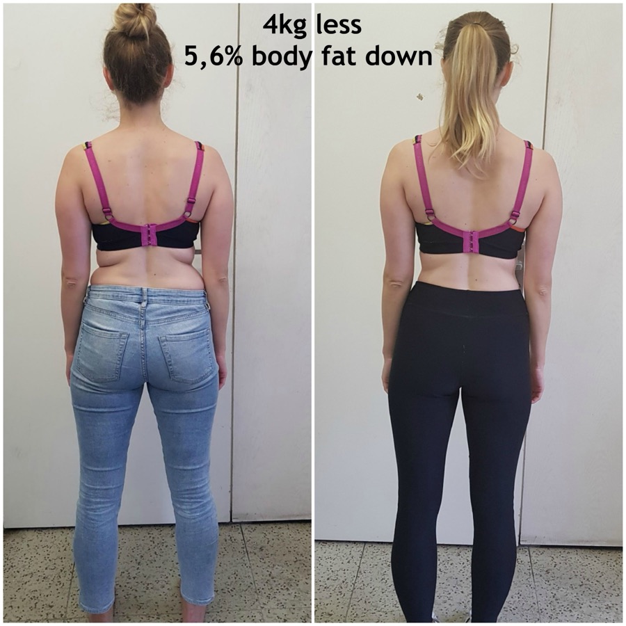 Before and after transformation of a CrossFit Committed member