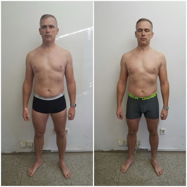 Before and after transformation of a CrossFit Committed member