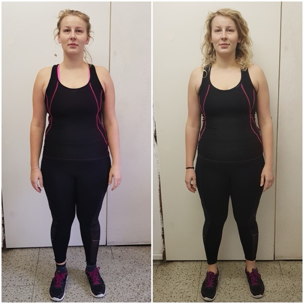 Before and after transformation of a CrossFit Committed member