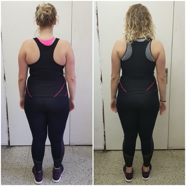 Before and after transformation of a CrossFit Committed member